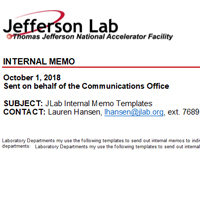 Internal Memo template